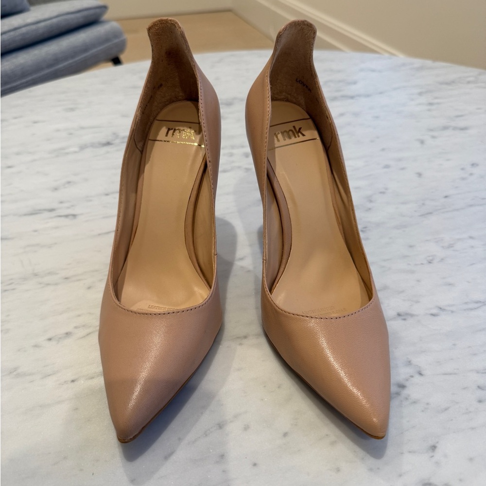 RMK Blush Nude Leather Heels